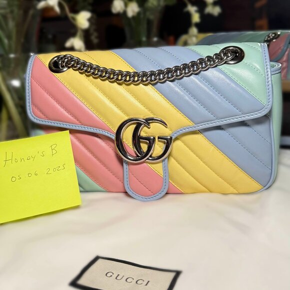 Gucci GG Marmont Small Shoulder Bag – Multicolor Pastel - Picture 1 of 15